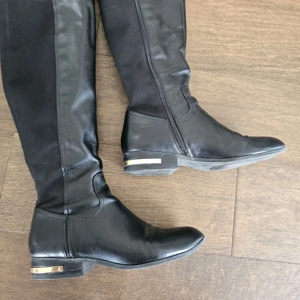 Marc Fisher Knee Black Boot Womens Size 9